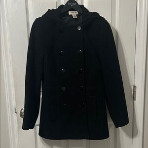 Westbound Women's Black Pea Coat